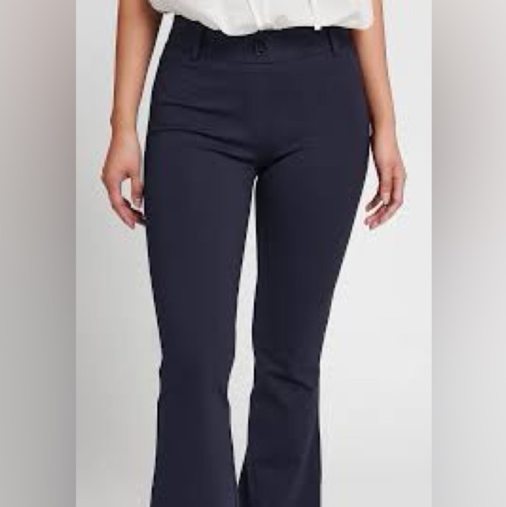 Betabrand Classic Dress Pants Yoga Pants Bootcut Navy Blue Stretch Office Work M - Picture 5 of 13